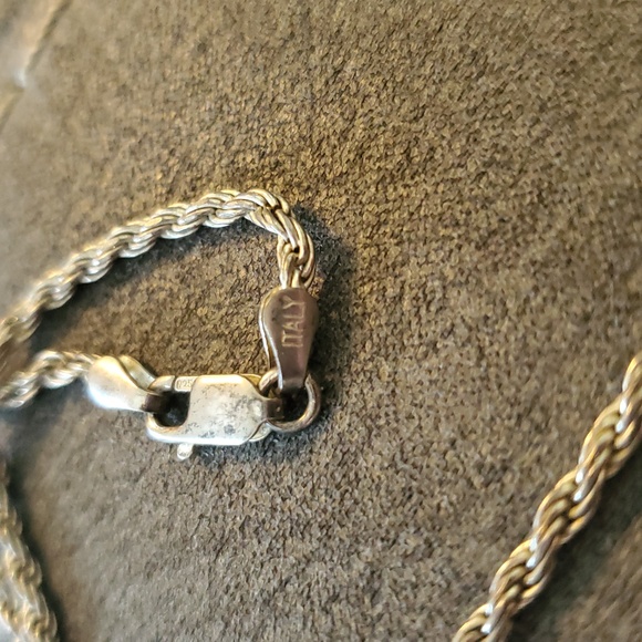 Italian Sterling Silver Rope Chain Necklace – Solid 925, Made in Italy - Picture 5 of 9